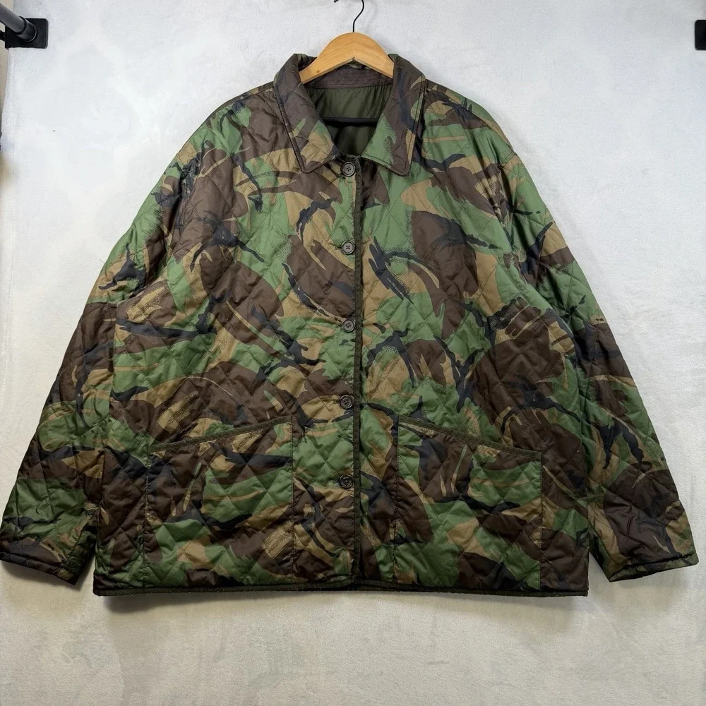 Polo Ralph Lauren Mens Jacket Green 3XL Reversible Quilted Camo Barn